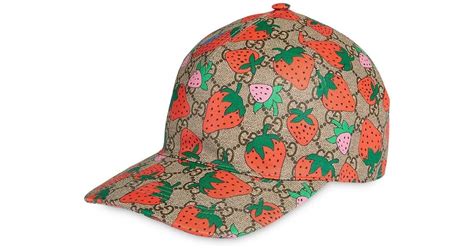 Gucci Baseballkappe Mit Erdbeeren.